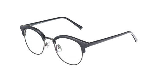 Retro Modell R1940 Brille mit Qualitätsgläsern, Farbe: Schwarz/Gun